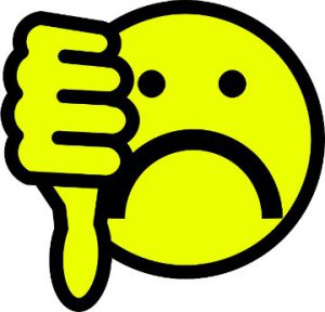 sad thumbs down