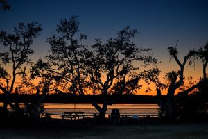 waterfront retirement spot sunset