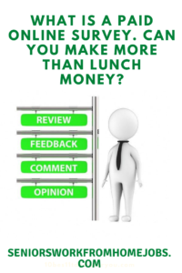 What-Is-A-Paid-Online-Survey:man next to poster with questions